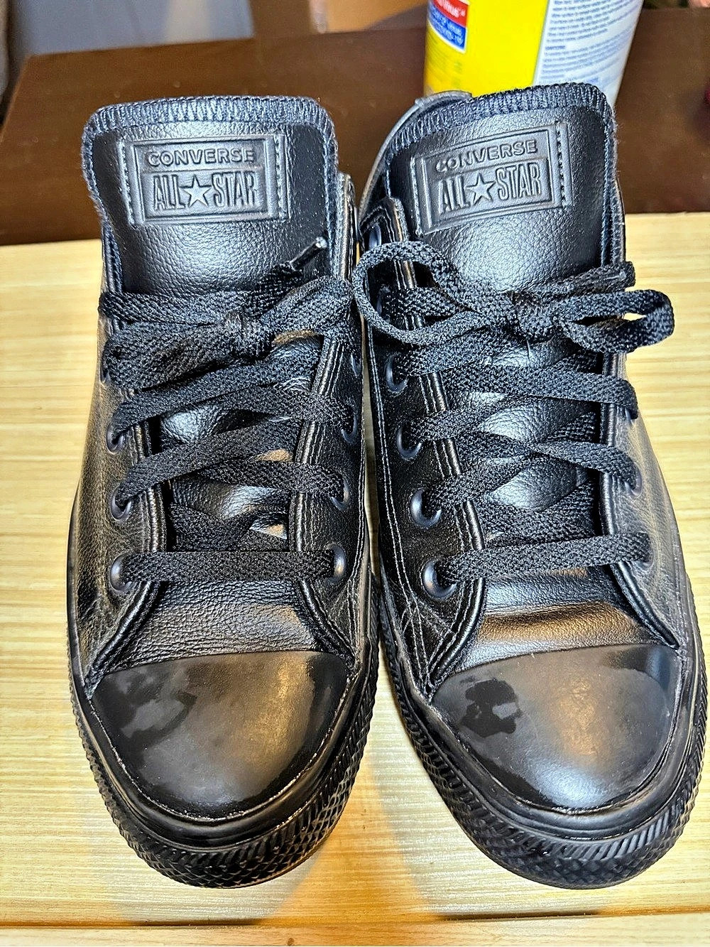 Converse Chuck Taylor All Star Leather Low Top Black Mono | Men’s 7 / Women’s 9